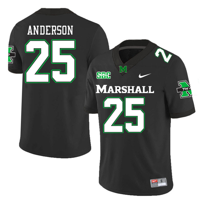Men #25 J'Coryan Anderson Marshall Thundering Herd SBC Conference College Football Jerseys Stitched-
